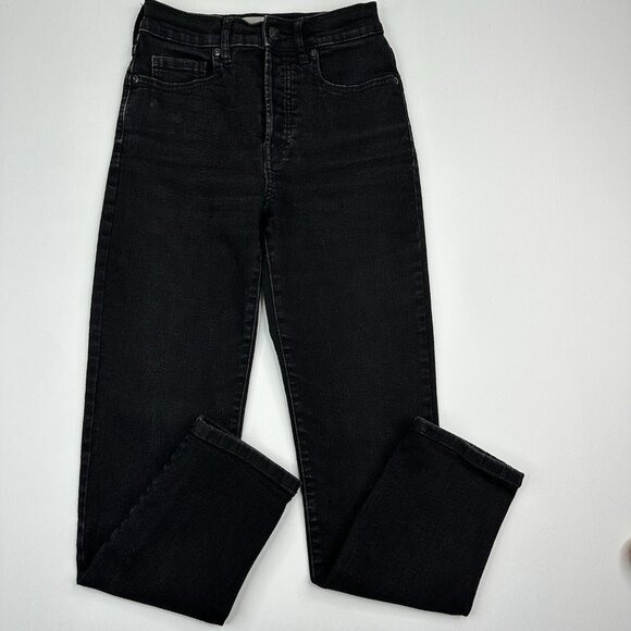 Everlane Women’s Black Cigarette High-Rise Minimalist Skinny Jean W27/L27 - Picture 1 of 11